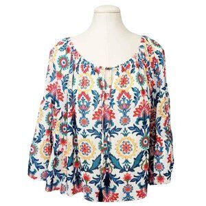 Anthropologie Flying Tomato boho blouse off the shoulder peasant top small